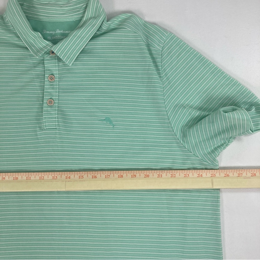 Tommy Bahama IslandZone Polo Shirt Mens XXL /TTG Green Solid Knit Soft Casual - Picture 12 of 15